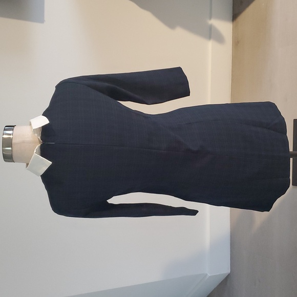 MNG women’s Navy/Green plaid mini Dress with White Collar Size XXS like new - Picture 4 of 8